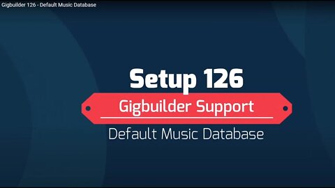 Gigbuilder 126 - Default Music Database