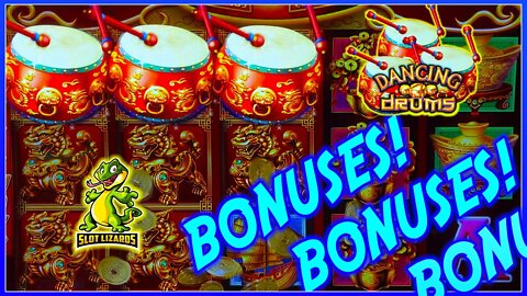 AWESOME BIG WIN! GOING FOR ALL BONUSES! Dancing Drums Slot BONUS BONUS BONUS!