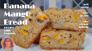 Banana Mango Bread Recipe | Moist and Soft Bread | EASY RICE COOKER CAKE RECIPES