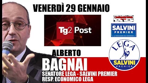 🔴 Sen. Alberto Bagnai ospite a "TG2 Post" - Crisi di Governo, i giorni della marmotta (29/01/2021).