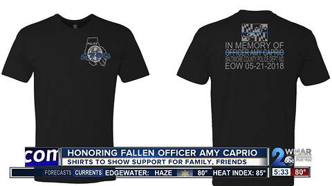 Shirts to honor fallen officer Amy Caprio; support family and friends