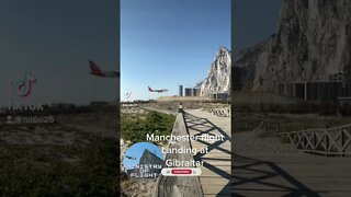 Beautiful Scenery as Plane Lands and Departs at Gibraltar #shorts