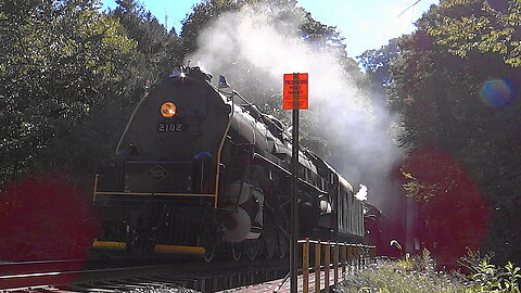 Rare! 🚂🚂 Double Header Steam on the Iron Horse Rambles Train! #2102 & #425