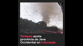 Un tornado golpea la ciudad indonesia de Jatinangor