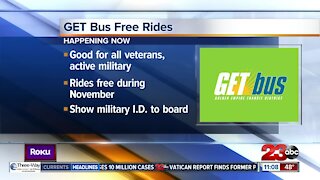 GET Bus offering free rides for veterans through November