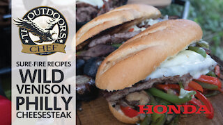 Wild Venison Philly Cheesesteak with The Outdoors Chef