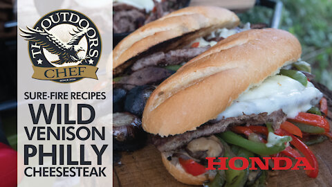 Wild Venison Philly Cheesesteak with The Outdoors Chef