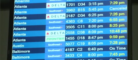 Weather delays flights at McCarran