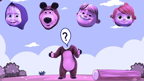 Masha And The Bear ,COCOMELON | Match the Head | Video for Fun #001