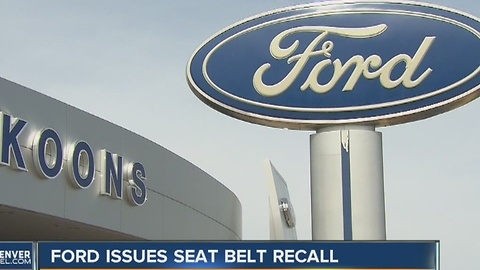 Ford issues seat belt recall