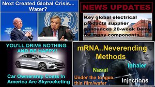 Next Created Global Crisis...Water? mRNA Neverending Methods To Get It In Us & More News