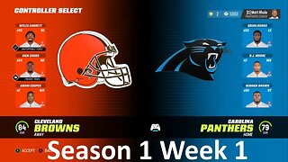 Madden Nfl 23 Browns Vs Panthers Simulation Franchise S1 W1