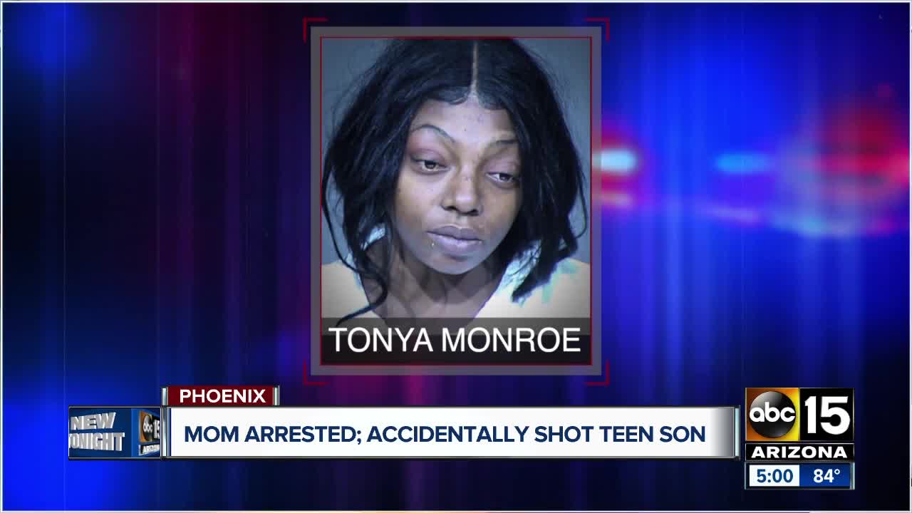 Mom arrested, accidentally shot teen son
