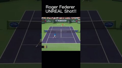 Roger Federer UNREAL Shot!! 🤯 #tennis #shorts