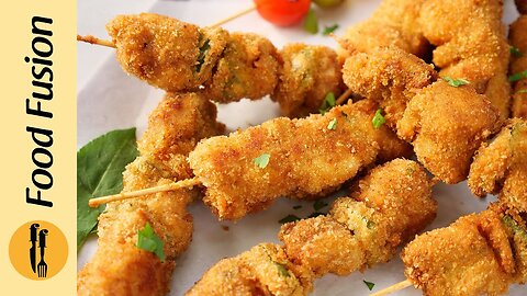 Quick and easy Chicken Sticks special recipe by Food Fussion.