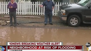 Neighborhood at risk of flooding