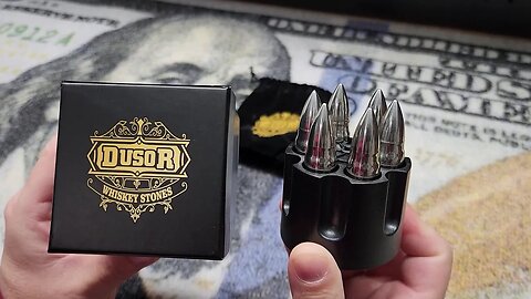 Whiskey Stone Gift Set! Revolver, Bullet Design