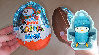 Egg Kinder Surprise Maxi opening, asmr