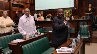 SOUTH AFRICA - Cape Town -President Cyril Ramaphosa arrives at ANC caucus. (Bos)