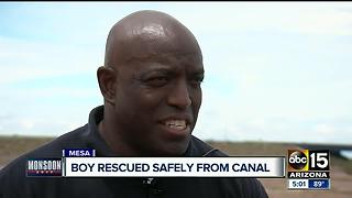 11-year-old boy pulled from flooding Mesa canal