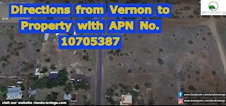 Directions from Vernon to Property with APN No. 10705387