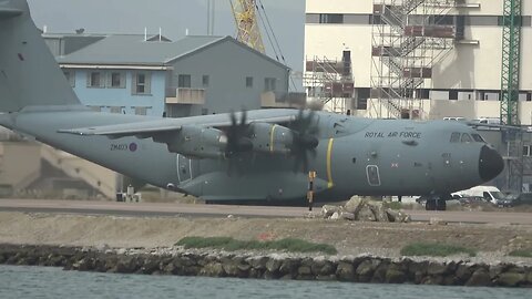 RAF A400 Taxi and Departure from Gibraltar International Airport