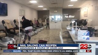 State officials say nail salons can reopen in Kern County