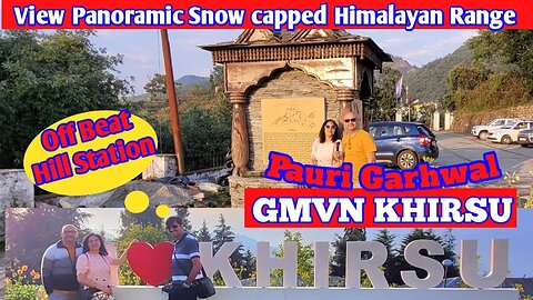 An offbeat hill station in Pauri Garhwal, Khirsu GMVN provides 180° view of Himalayas😳 Sunset point😍