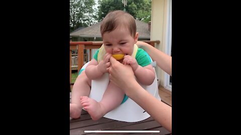 Funny Emotion When Babies First Eat Lemon | Fun and Fails