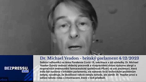 Dr. Michael Yeadon - britský parlament 4/12/2023