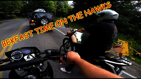 [E60] Hawk 250 BekFast Rides and a little exploring. dualsport fun! in road ride