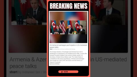 Latest Information | Armenia & Azerbaijan: US-mediated peace talks | #shorts #news
