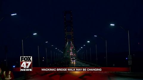 Possible changes in store for Labor Day Mackinac Bridge Walk