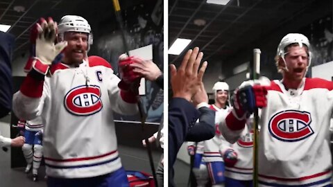 Les joueurs du Canadien célèbrent leur « f**king » victoire et ils se lâchent lousses
