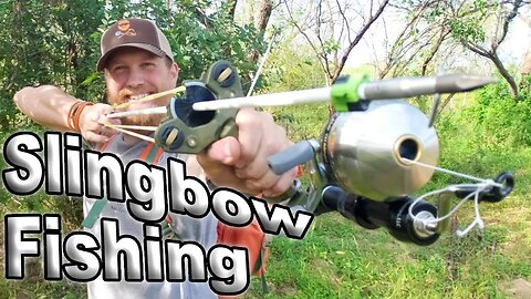 Slingbow Fishing Attempt With The Hammer Slingshot /Day 4 Of 30 Day Survival Challenge Texas