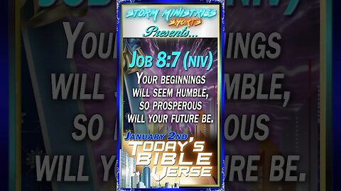 01.02.2023 | STORM MINISTRIES | Daily Bible Verse | JOB 8:7 (NIV) | #shorts