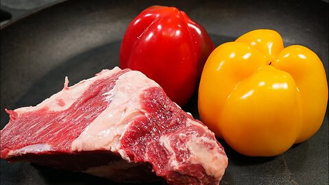 STEAK AND BELL PEPPER! You will be amazed by the taste. Everyone loves!