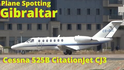 Cessna Taxi after Landing at Gibraltar 4K, Cessna 525B CitationJet CJ3