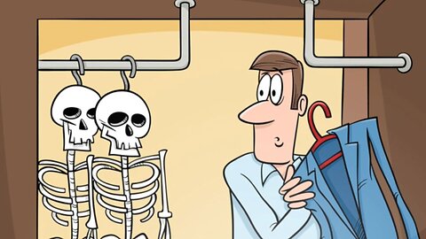 Idiom: Skeleton in the closet (meaning, example, pronunciation)