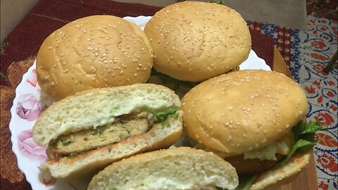 Chicken Cheese Patty Burger Recipe |COOKING PASSION