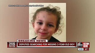 Desperate search for missing 3-year-old continues