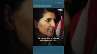 DNC video targets Nikki Haley on abortion as GOP rivals call her 'moderate' #shorts