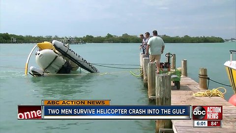Pilots walk away uninjured after helicopter crashes near Inter-coastal Waterway