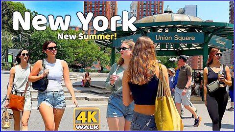 【4K】WALK Times Square NEW YORK City USA 4k video Travel vlog