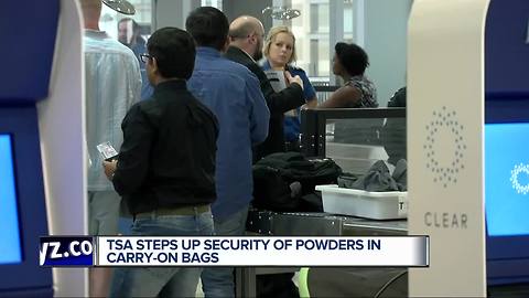 Transportation Security Administration setting new rules for powdered products