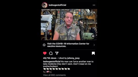 Ted Nugent on the vaccinated