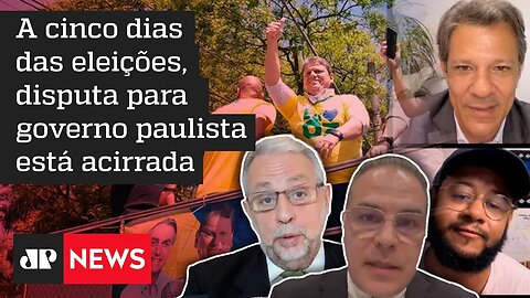 Tarcísio em Osasco e Haddad com Emicida: a terça (25) dos candidatos de SP; Daoud e Scaff opinam