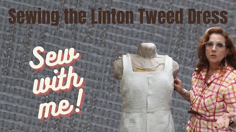 Sewing a lined sheath dress with Linton tweed using an invisible side zipper