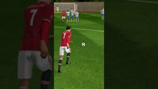 CRISTIANO RONALDO MU ROCKET SHOOT FREE KICK FIX GOAL DLS 22 #shorts