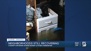 Neighborhoods still recovering after flooding from last week